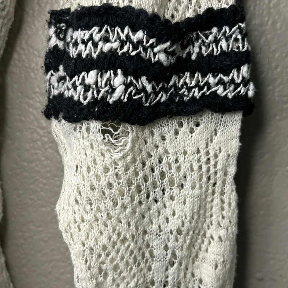 Free People MILES AWAY SWIT Knit Pull On Lightweight Sweater BOHO Sz XS
